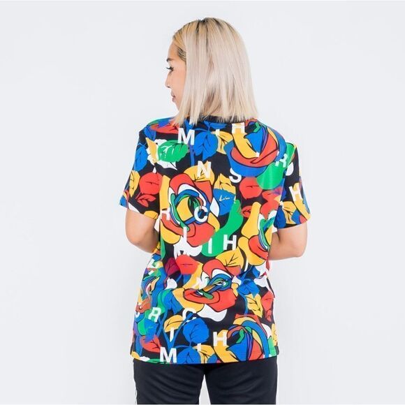 Adidas X Richi Mnisi Floral Art Tee Shirt Women's Size Medium M Designer Edition - Picture 2 of 10